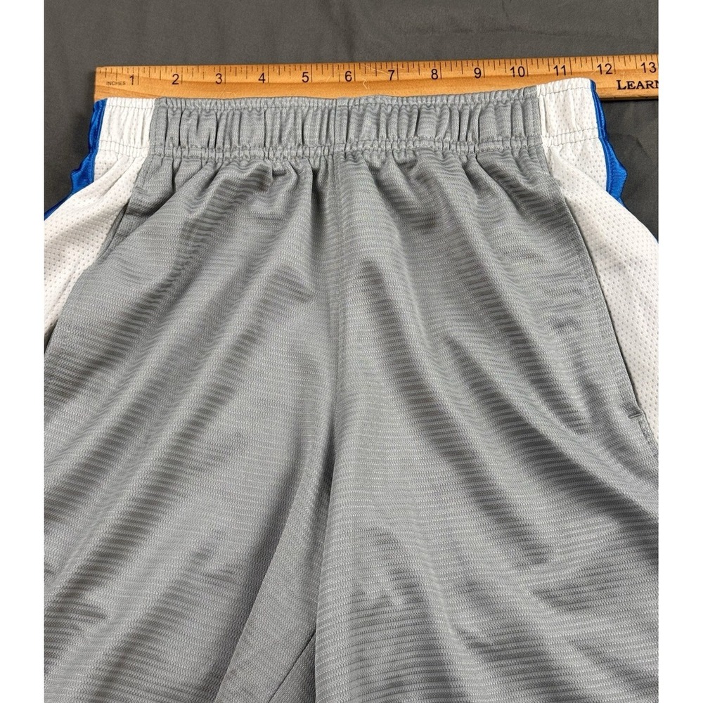 Nike Dri-Fit Shorts Boys Small Gray/White/Blue Performance Basketball Youth - Picture 9 of 13